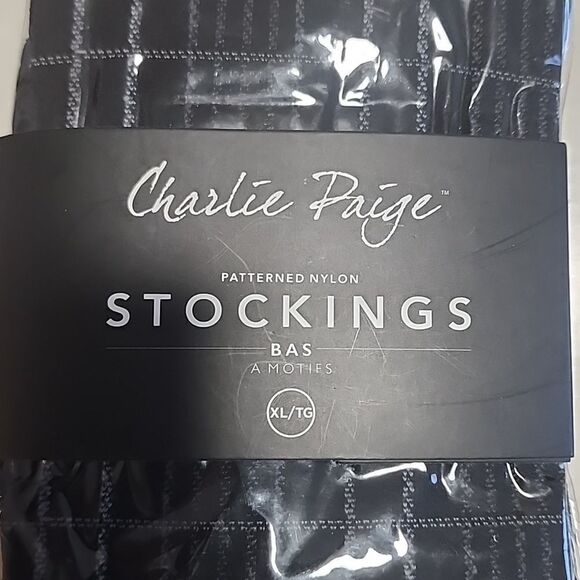 Charlie Paige Patterned Nylon Stockings NWT - Picture 2 of 4